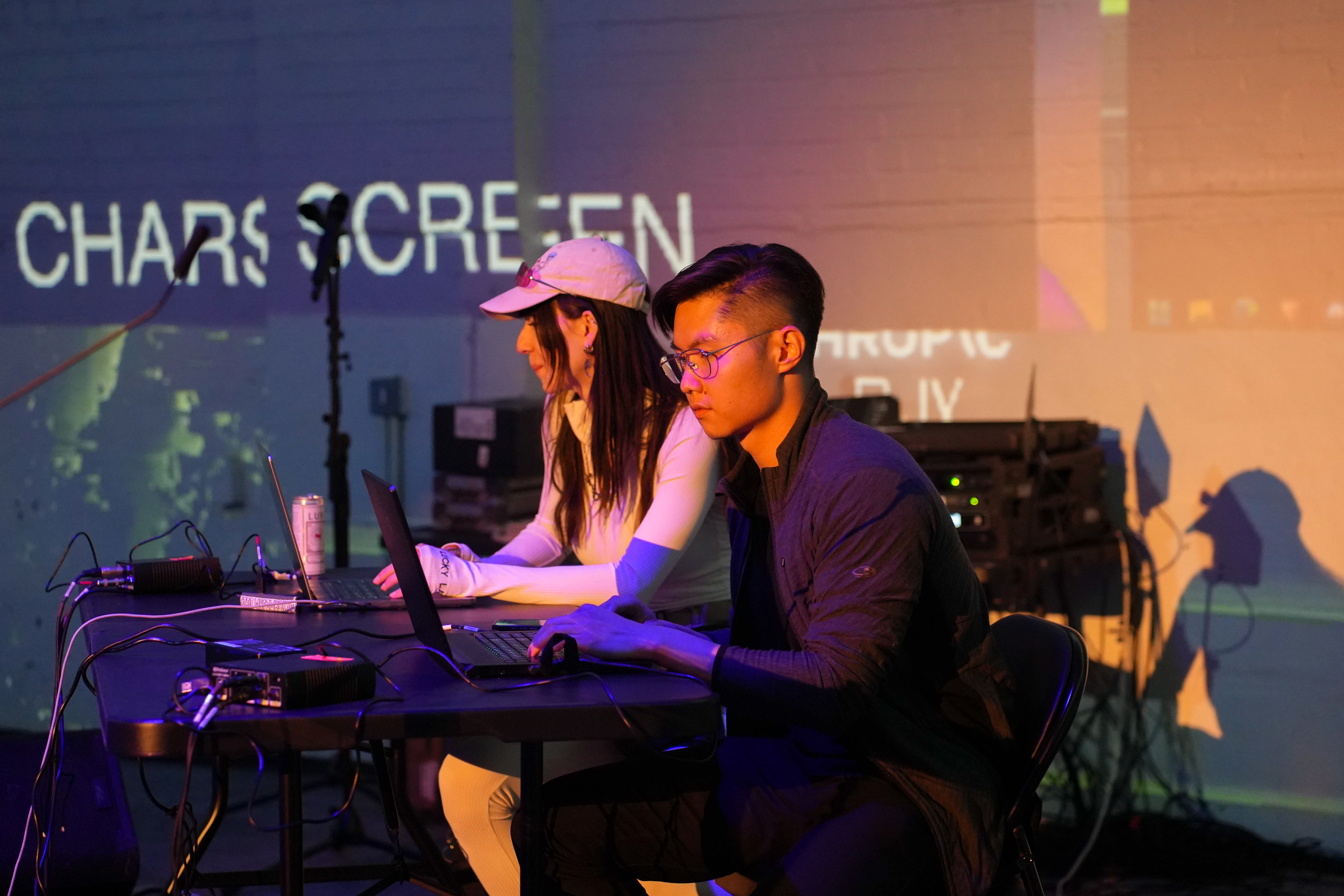 Contestants deep in coding